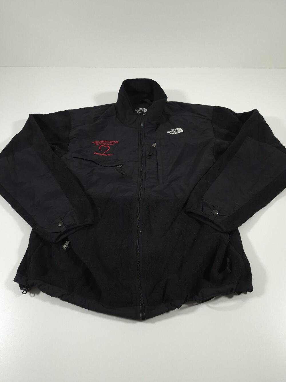 Vintage The North Face Denali Jacket Mens L Black Fleece Full Zip Duke Heart